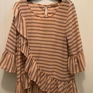 Pink striped blouse